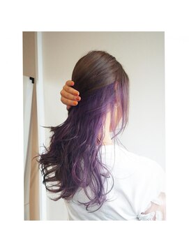 エイクス ヘア デザイン×美髪クリニック 千葉(AQs hair design) インナーカラー☆パープル♪