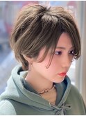 前髪なし丸みショートボブ20代30代40代