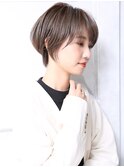 大人可愛い小顔美髪ツヤ髪シアーグレージュ横顔美人A9
