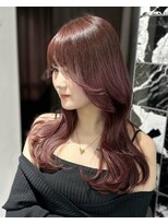 ワン バイ ジエクト(One by The Ect)&nbsp;【レイヤーロング】フルバング似合わせカットレッドブラウン