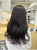 韓国顔まわりレイヤーカットグレージュオリーブベージュブラウン