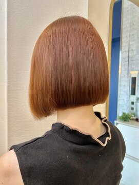 ロンドアベニール 北千住(Lond avenir) ブリーチなしダブルカラーオレンジ☆美髪ボブ[北千住]