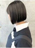 大人ボブ前下がりナチュラルボブまるみストレート20代30代40代