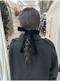 【杏実】タイト編み下ろし　結婚式ヘアセット　参列ヘア