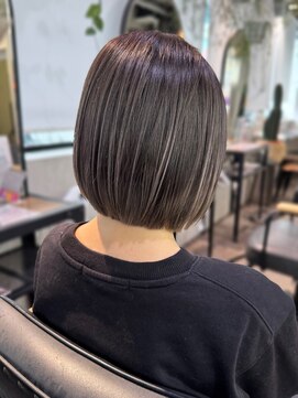 ゼスト クレス(ZEST Cres) 【立川cres奈佳子】ボブ×グレージュ×ハイライト