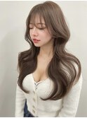 【HIKARU】韓国ロングレイヤー/ヘーゼルベージュ/髪質改善