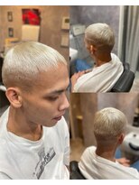 メグロバーバーショップロッポンギ 目黒六(MEGURO BARBER SHOP 6PPONGI)&nbsp;クロップ×金髪