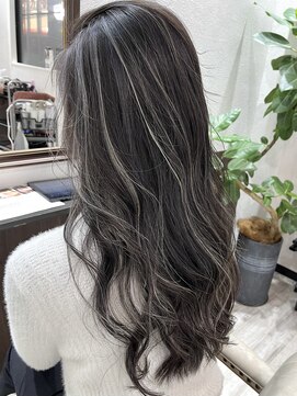 ベルヘアーデザイン 堺東(Belle hair Design) イメチェンハイライトレイヤーカットイルミナカラー外国人風堺東
