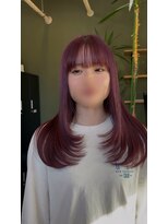 ブランチ(branch) 「ナチュラルに盛れる」顔周り低めレイヤー×ピンクラベンダー