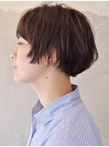 ショートボブパーマ/ニュアンスパーマ/エアリーボブ/白髪ぼかし