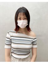 シゼン(SHIZEN)&nbsp;ぱつっとボブ×グラデーションオレンジ