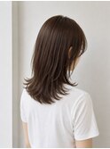 大人軽やか外ハネレイヤーミディ