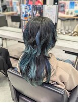 トーキョー オタクヘアー(TOKYO OTAKU HAIR) にじさんじ 黛灰/推しカラー/概念カラー/寒色/黒/ロングウルフ
