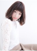 外国人風ミディアムヘア