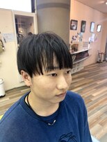 ヘアーサロン いまにし 2ブロックのストレート後ろ刈り上げ