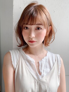 キリ 表参道(kyli) 斜めバング グレージュカラー デザインカラーシルキーベージュ*