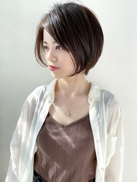 ヘアーアンドスパ フェリーチェ ミチ 野田屋町店(HAIR&SPA felice MICHI) 【felice MICHI島田和也】前下がりショートボブ
