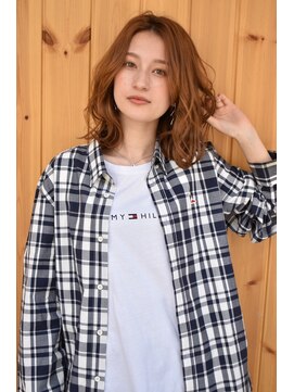 ブゾン(buZon) 【buZonブゾン】ミックスウェーブ×ベージュカラー