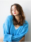 ミディアムウェーブ__かきあげスタイル