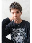 メンズアップバング×束感ショートマッシュ