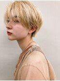 ハンサムショート、ハンサムボブ、ミルクティーブロンド