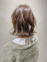 【遠藤】オリーブベージュ20代30代40代ゆるウェーブ外ハネボブ
