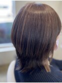 【つくば】白髪ぼかしハイライト×インナーカラー×外ハネミディ