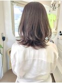ココアグレージュ外ハネミディアム梅ヶ丘カットが上手い美容室