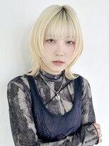 アルバム 池袋(ALBUM)&nbsp;ハイトーンくびれウルフ_シルキーベージュグレージュカラー_9461