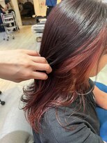 ナンバー ユアイロ 川崎(N° uairo)&nbsp;【森山】インナーカラーred