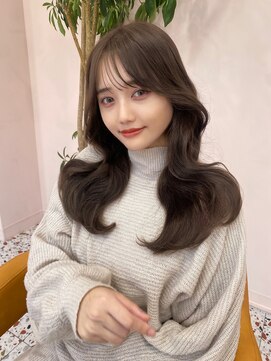 ボタン シブヤ(VOTAN SHIBUYA) オリーブ/グレージュ/韓国ヘア/渋谷/レイヤー/顔まわり