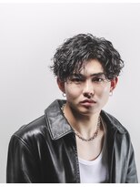 ホワイト(WHITE)&nbsp;波巻きパーマ/波巻きスパイラル/緩め波巻き/メンズパーマ