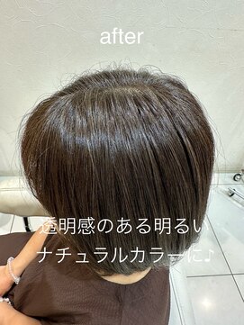 アッシュ 草加店 (Ash) 白髪ぼかしハイライトカラー 白髪率70%