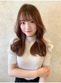 【annuy_shiori】 顔まわりカット/ベージュカラー/韓国巻き