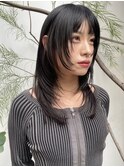 顔まわりカットレイヤーカットハッシュカット