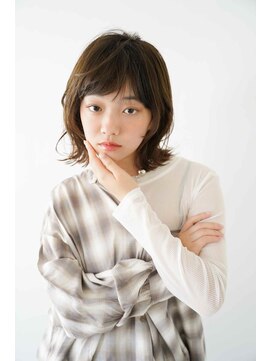 シェル 立川(shell) くびレイヤーエモージュグレージュカラーくびれショート【立川】