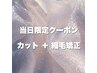 当日予約限定【11月末迄のゲリラクーポン】カット+縮毛矯正 ¥25000→¥12000