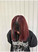 ワインレッド×ブラック