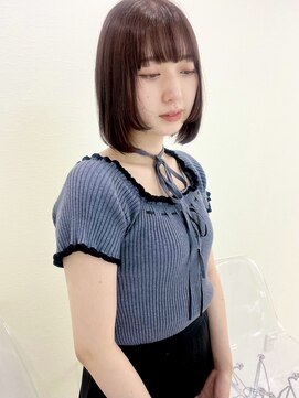 シアー(sheer) 《sheer/氏家》#ミニボブ#顔周りレイヤー#ピンクパープル#艶髪