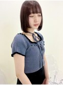 《sheer/氏家》#ミニボブ#顔周りレイヤー#ピンクパープル#艶髪
