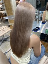 サンク 原宿 表参道(cinq) ミルクティーベージュピンクベージュくびれボブワイドバング