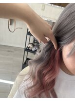 ラピステン 福岡天神 大名店(Lapis) 10代・20代/相性◎インナー/シルバーカラー×ピンクカラー