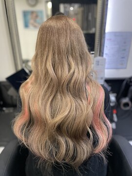 ヘアーデザイン ジェルム(Hair Design germe) ピンクインナー エクステ/HYOU