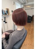 ピンクブラウンで春らしくブリーチなし