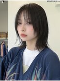 シースルーウルフカット