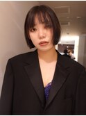 角を残したボブ