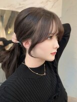 クム(kumu)&nbsp;前髪カット/ヘアセット/レイヤーカット/韓国ヘア/透明感カラー