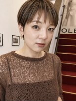 ソレイユトウキョウシブヤ(SOLEIL TOKYO shibuya)&nbsp;ショート/シースルーバング/ベージュカラー/ハンサムショート
