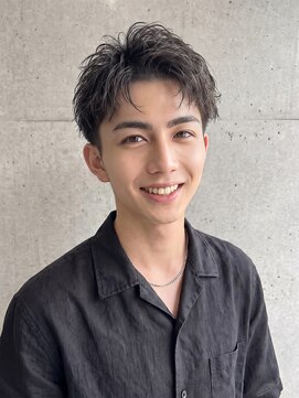 カバーヘア 上尾西口店(COVER HAIR) 夏カラー刈り上げ短髪アップバング爽やか黒髪ショートp上尾