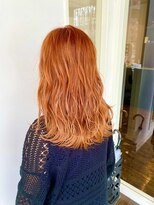 ブレイズ ザ サロン(BLAZE THE SALON)&nbsp;波ウェーブ仕上げ!!オレンジグラデーション【BLAZE 大庭】